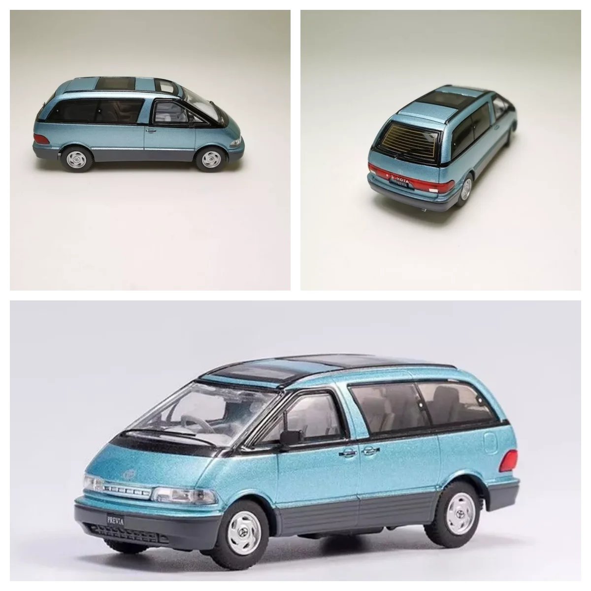 

ZD GCD 1:64 Previa MPV Mini Van Sports Model Blue Diecast Metal Car Collection Limited Edition Hobby Toys