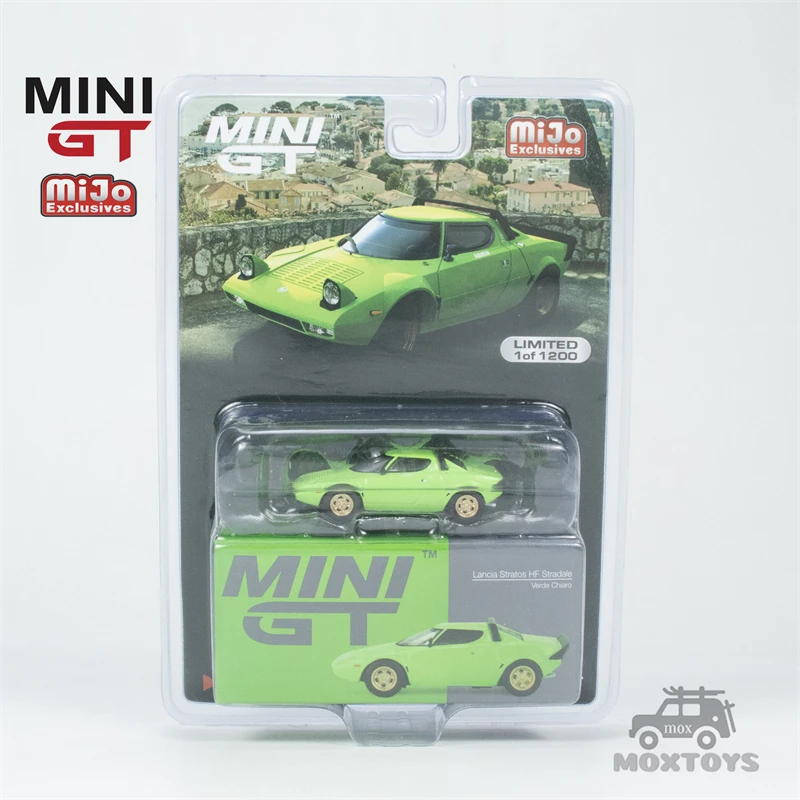 

Эксклюзивная модель автомобиля MINI GT Mijo 1:64 Lancia Stratos HF Stradale Verde Chiaro