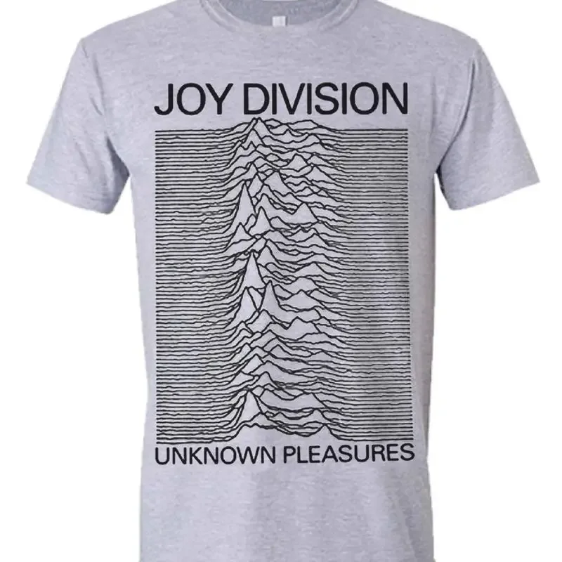 Joy Division 'Unknown Pleasures' Gray T shirt NEW