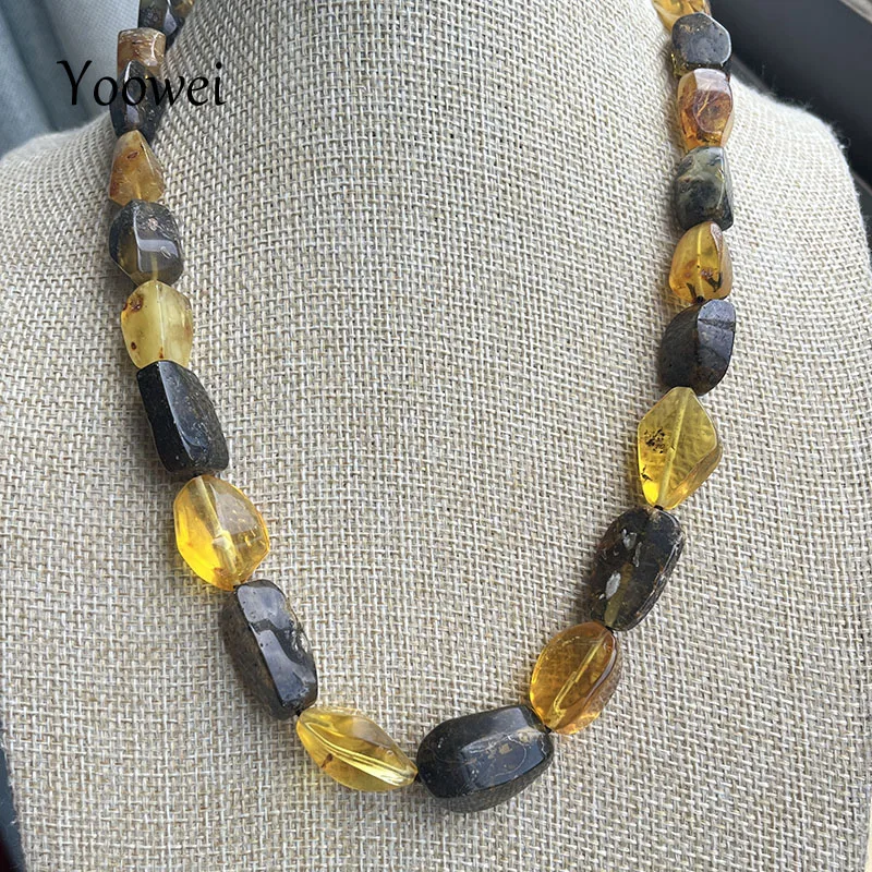 Yoowei 100% Natural Amber Necklace for Gift European Baltic Original Medical Beads Gorgerous Unique Healing Jewelry Supplier