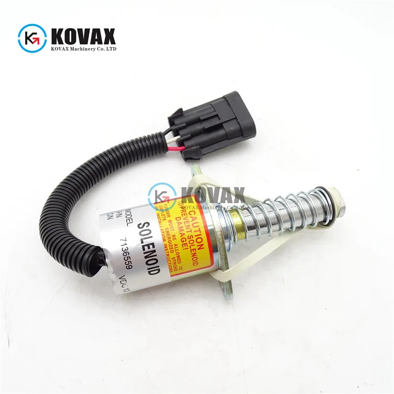 7136559 12V Flame-out Solenoid Valve for S550 S160 S130 S750 Skid Steer Loader Electric Belt Sander  Alpicool