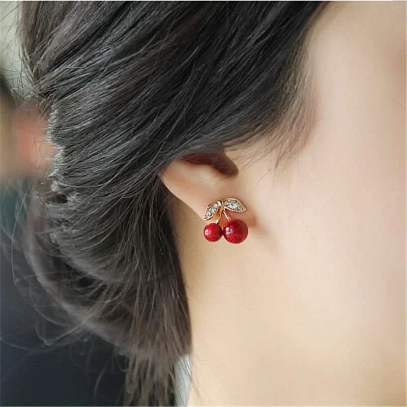 Delysia King  Red Cherry Earrings