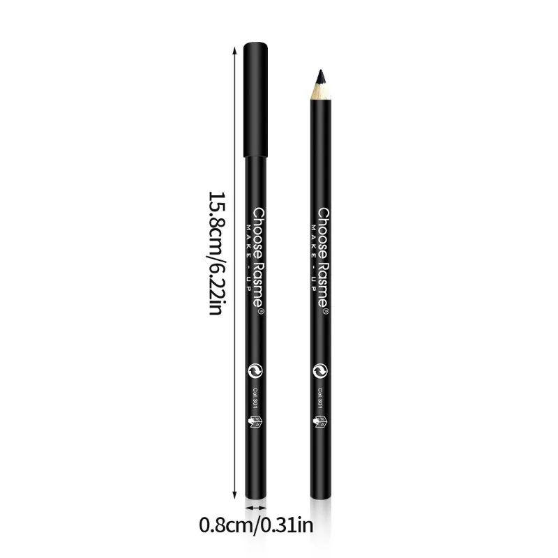 1–20 Stück wasserfeste schwarze Eyeliner-Stifte – wischfest, langlebig und anfängerfreundlich, glattes, hochpigmentiertes Punk-Augen-Make-up – Detail 11
