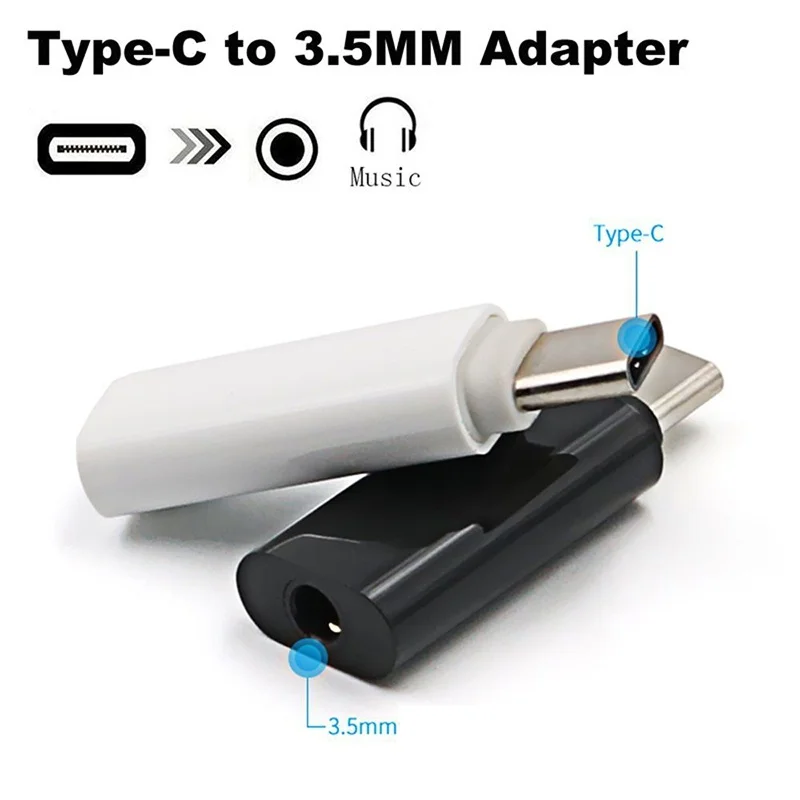 Universal 3.5mm to Type C Converter Connector Male to Female Type C to 3.5mm Jack Adapter USB-C Audio Adapter For Huawei Xiaomi