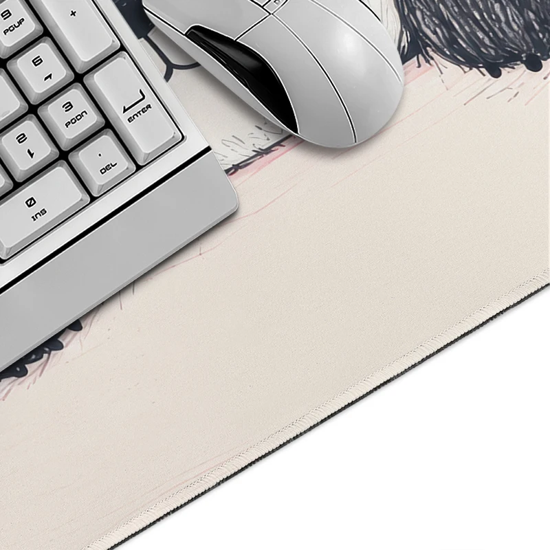 Pastel Panda Love Mouse Pad Gaming printon demand Home Large Computer Mousepad XXL keyboard pad Non-Slip Carpet Natural Rubber
