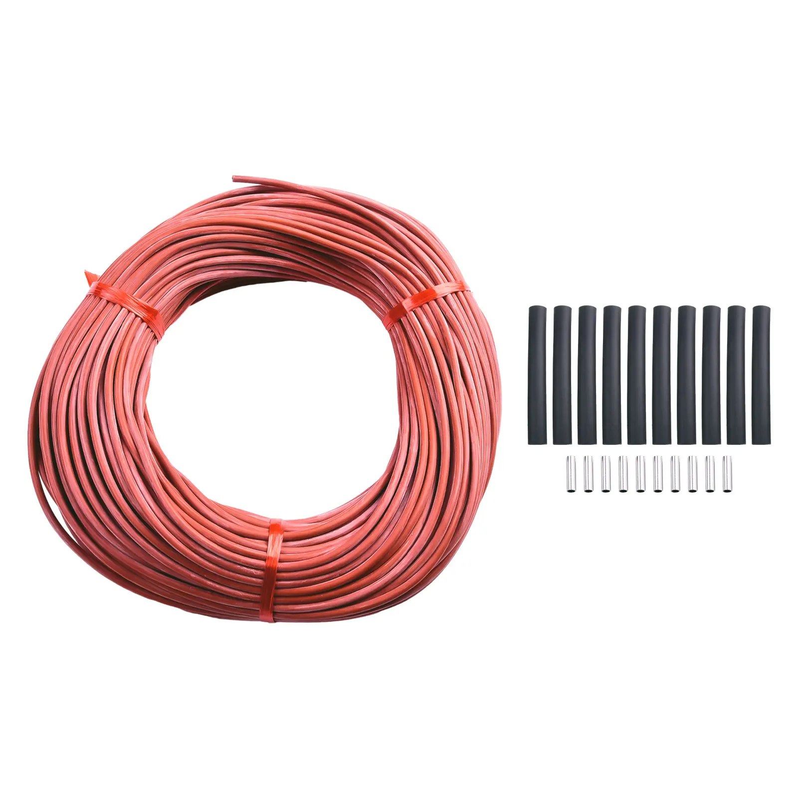 12K Carbon Fibre Floor Heating Cable 33Ω/m Silicone Rubber Insulated Heating Wire Coil For Infrared Underfloor Heating Systems