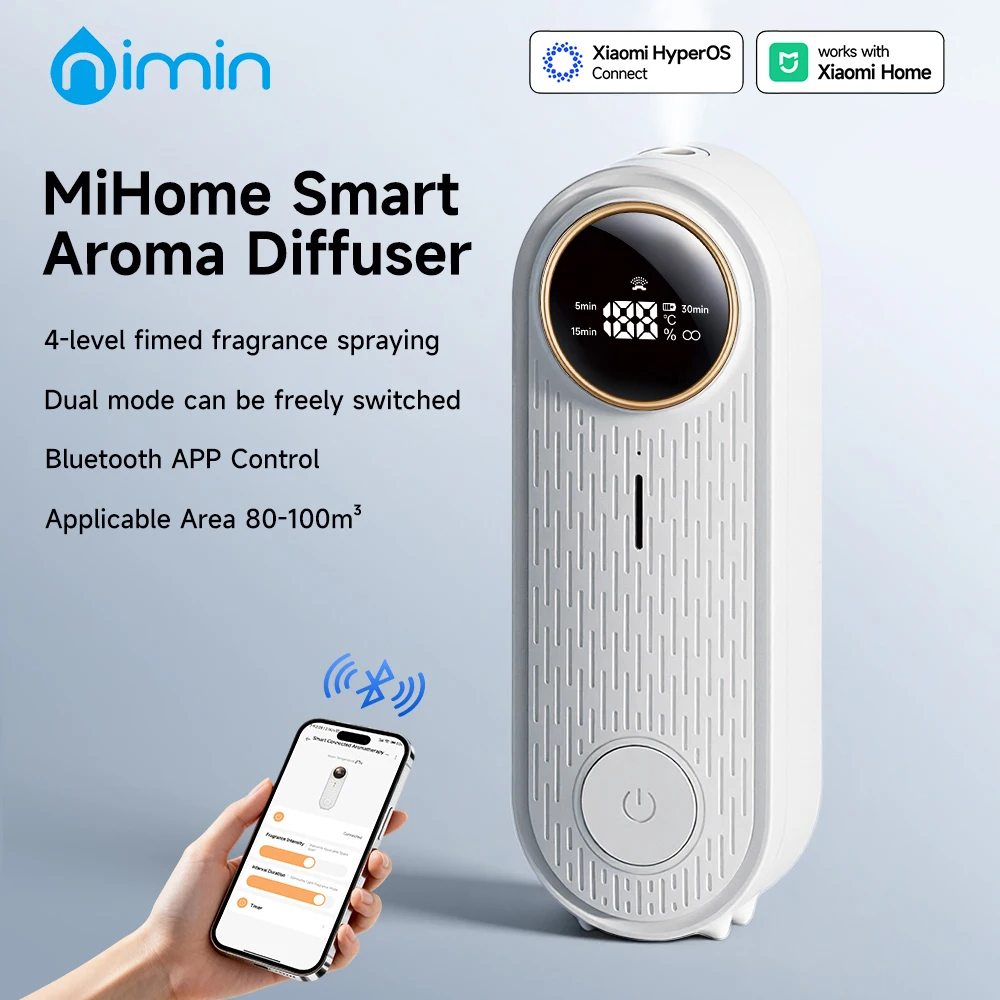 เครื่องกระจายกลิ่นน้ำมันหอมระเหยพร้อมระบบควบคุมผ่านแอพฯ, เครื่องกระจายกลิ่นหอม (พ่นอัตโนมัติ, ติดผนังได้) สำหรับบ้านและสำนักงาน พร้อมน้ำยาเติม