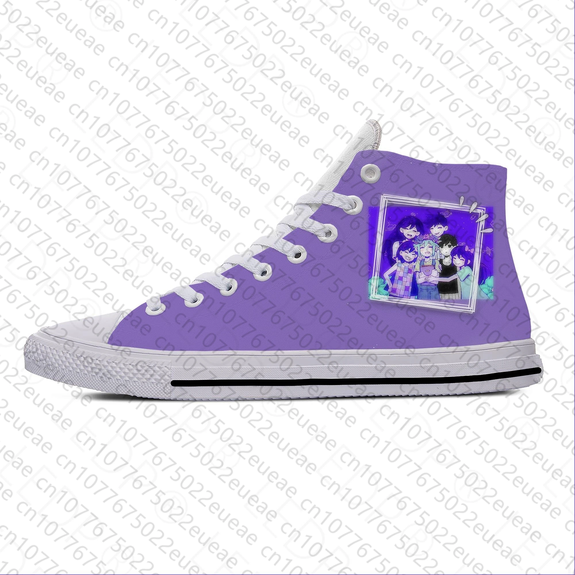 Anime Cartoon Game Manga Omori Cool Funny Fashion Casual Cloth Shoes High Top Lightweight Breathable 3D Print Men Women Sneakers