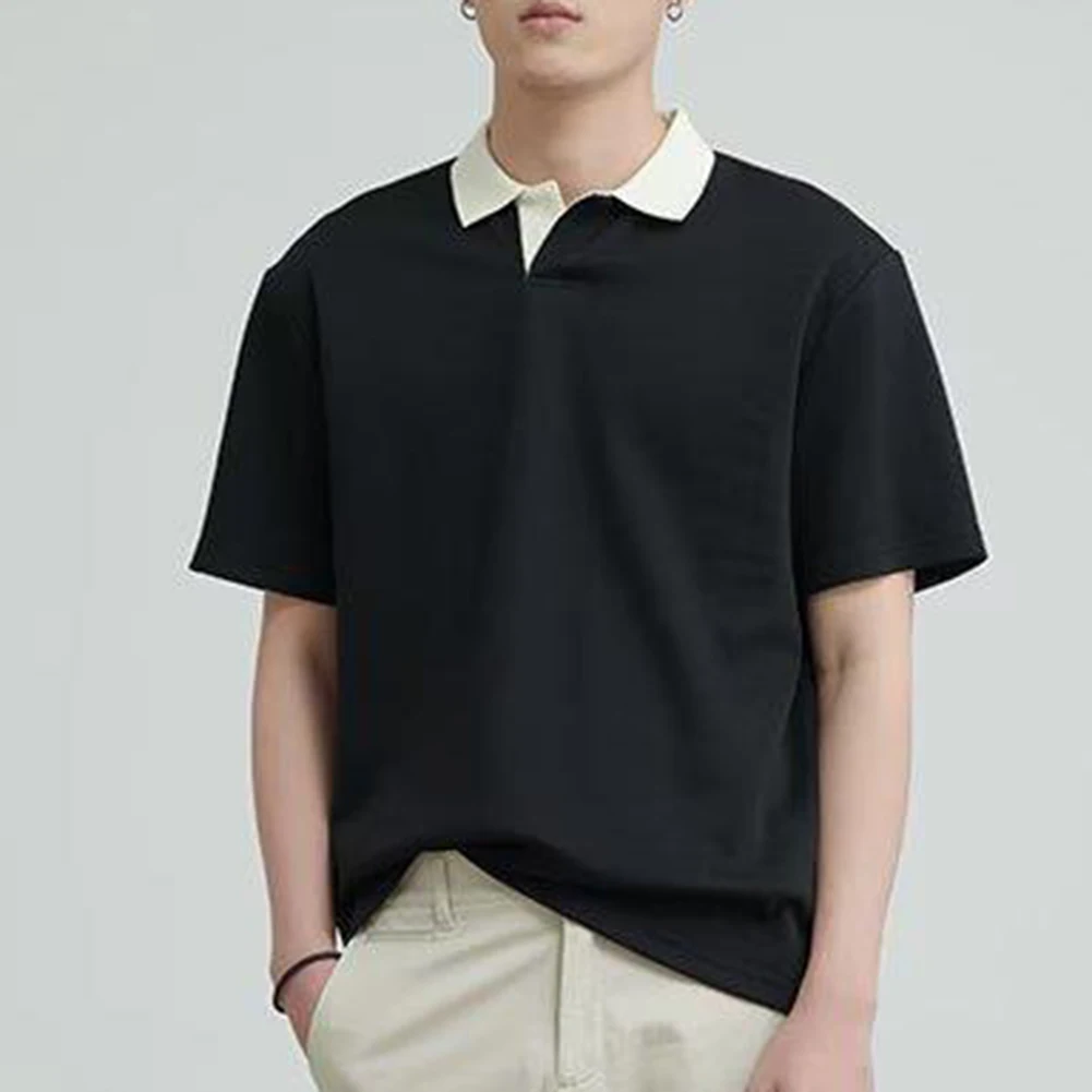 Summer Short Mens Shirt New Comfortable High Quality Loose Mens Pullovers Shirt Short Sleeve Solid Summer High Quality New