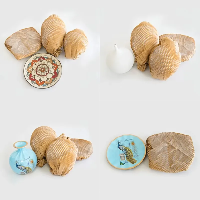 Recyclebaar honingraatpapier Eenvoudige desktopstandaarddispenser voor enkele honingraatpapierverpakking Warp