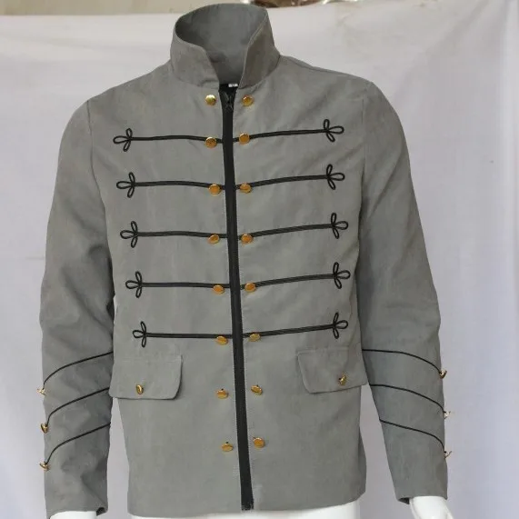 Medieval European And American Court Men's Cosplay Embroidered Button Punk Solid Color Men's Jacket