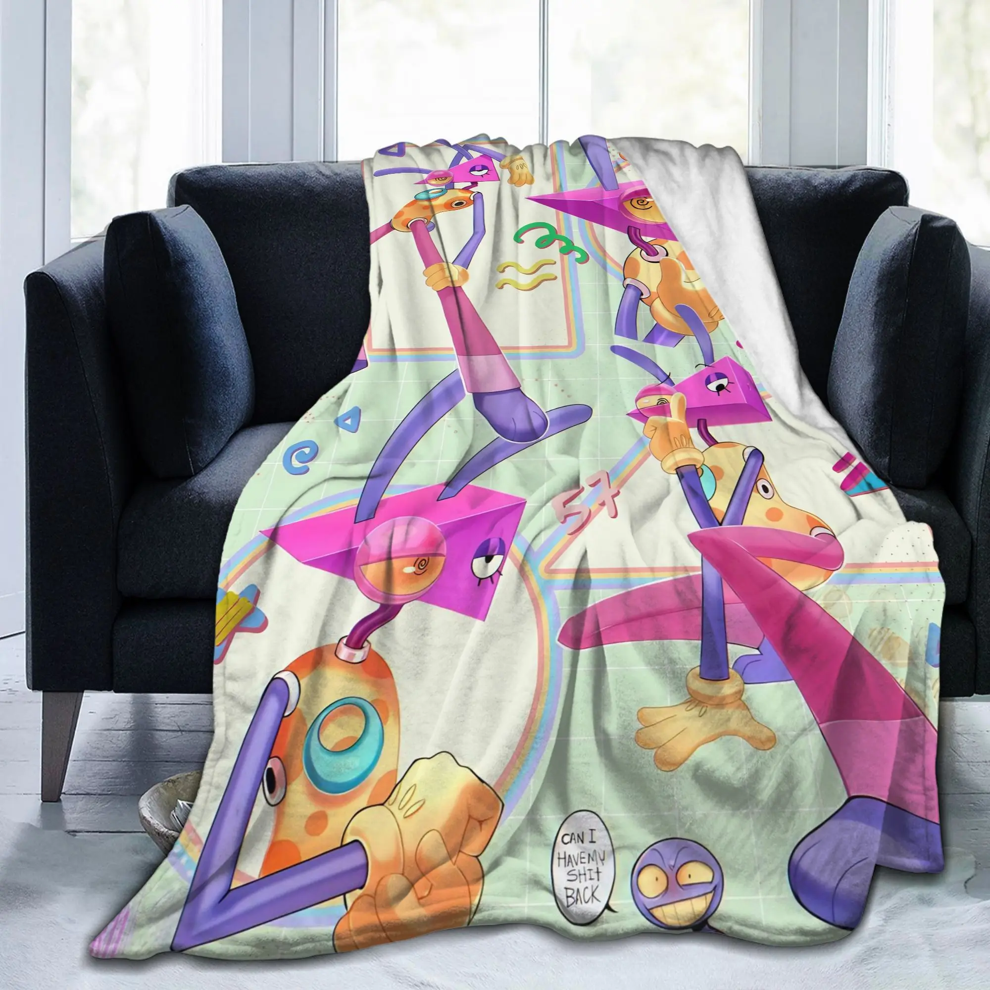 Zoobles Flannel Blankets A-Amazings Funny D-Digitals C-Circuse Throw Blanket for  Sofa Bedding Lounge 200x150cm Bedspreads