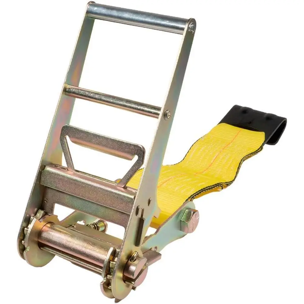 4 x 30' Yellow Ratchet Tie-Down Straps, 16,200 lbs Break Strength, 4-Pack for Trucks, Trailers, and Pickups