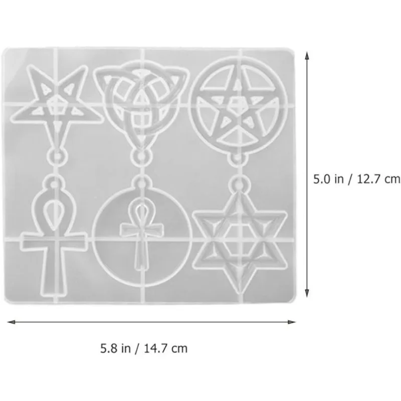 Silicone Resin Molds Pentagram, Star of David, Celtic Trinity Knot,  Cross Epoxy Mold for Making Earrings Resin Pendants DIY Dec