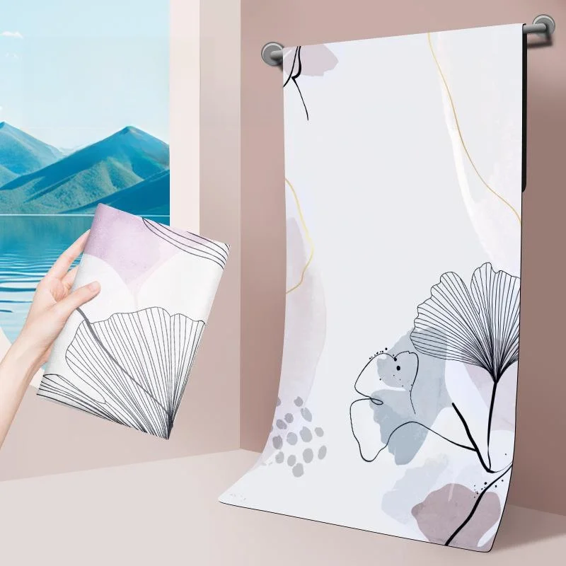 

Natural Rubber Suede Print Yoga Mat Lightweight Portable Anti-Slip Foldable Towel Mat Fitness Sports Yoga Pad