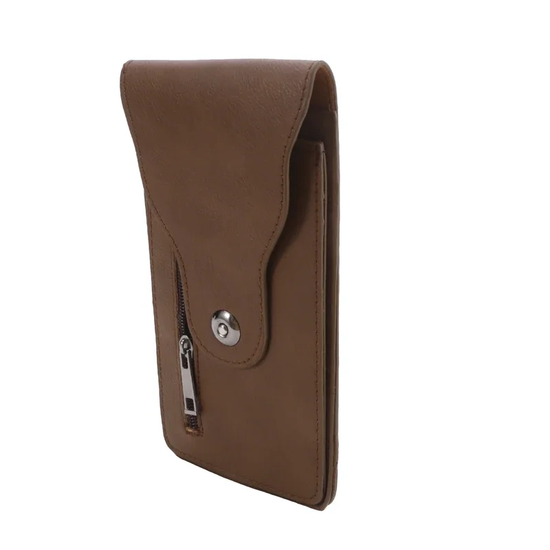 Leather Waist Bag Phone Pouch Belt Clip Wallet Card Vintage Chest Packs For Men Buckle Mobile