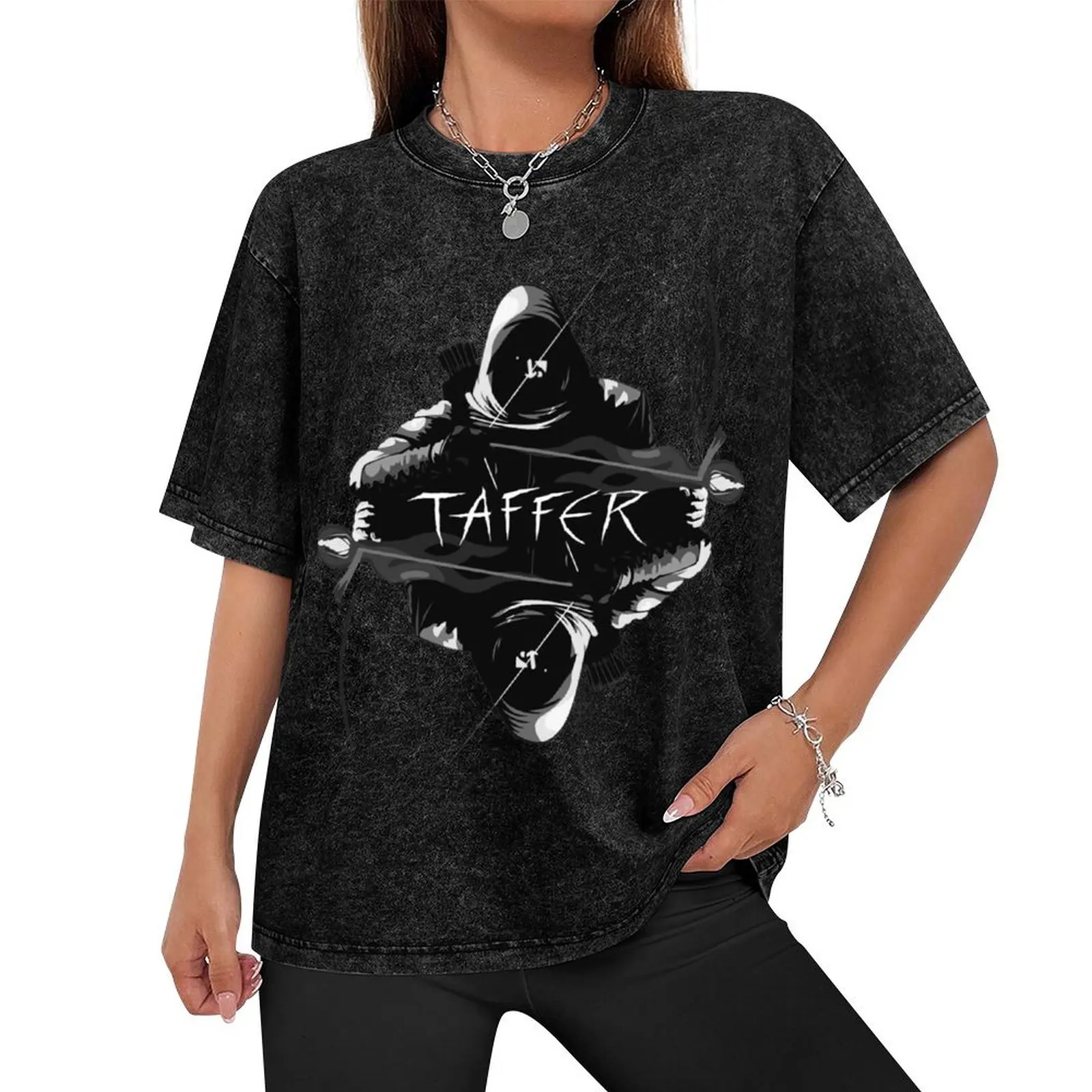 TAFFER Thief game series reference T-Shirt anime vintage t shirts tees mens t shirts casual stylish