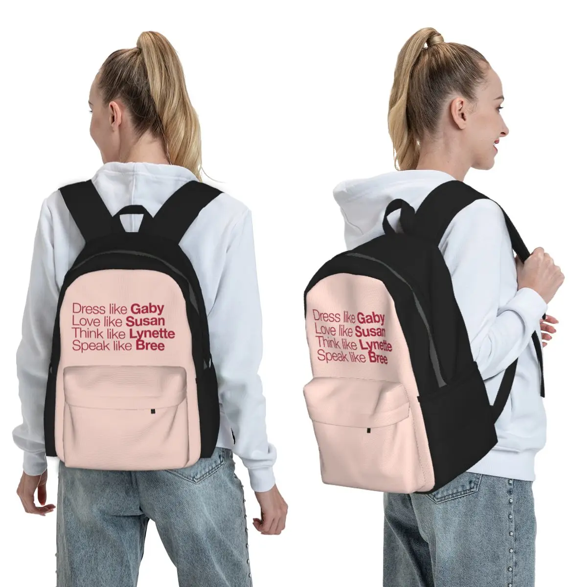 Desperate Housewives ( Red Peach ) Backpack Boys Girls BookBag Kids School Bag Laptop Shoulder Bags for Men Women
