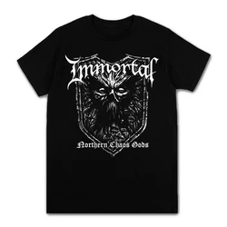 Mens Clothe New Vintage 90s Black Dark Metal Band Graphics Print t Shirt Immortal Summer O Neck Short Sleeved Tee Shirt XS-3XL