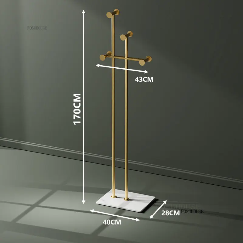 Household Clothes Hanger Floor Bedroom Metal Clothes Rack Nordic Light Luxury Coat Rack Living Room Clothing Rack Home Furniture