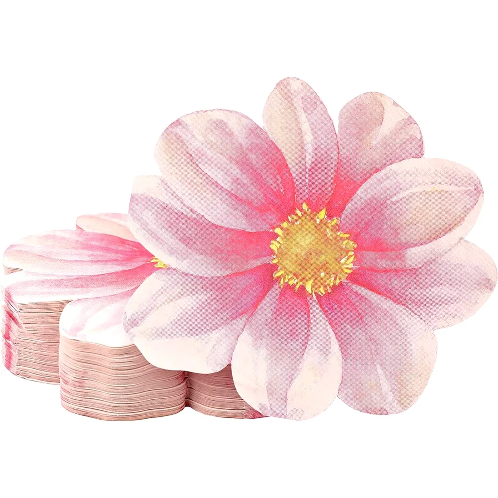 Blumen-Papierservietten, Einweg-Dekor, Cocktailservietten für Babyparty, Hochzeit, Geburtstag, Party-Dekoration