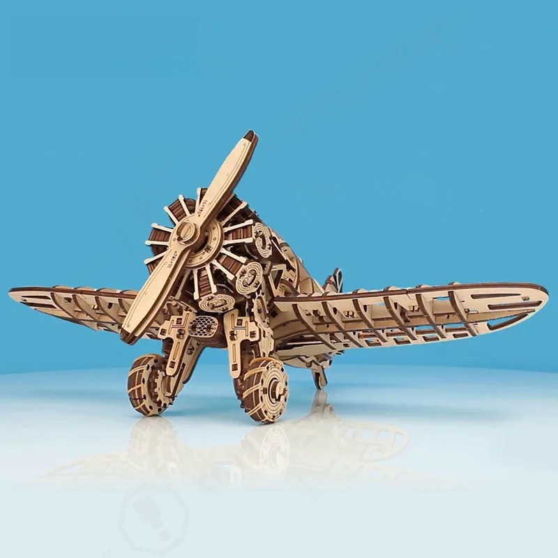 Red Polikarpov I-16 Ishak Fighter Aircraft Model DIY Assembly Kit  Puzzle Educational Toy Gift for Adult Hobby Collectors