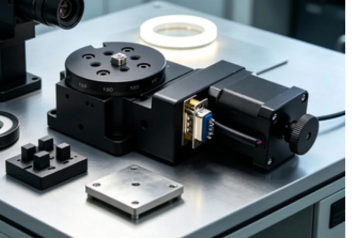 60mm Precision Electric Rotary Platform, 360‑degree Indexing Rotating Position‑setting Table