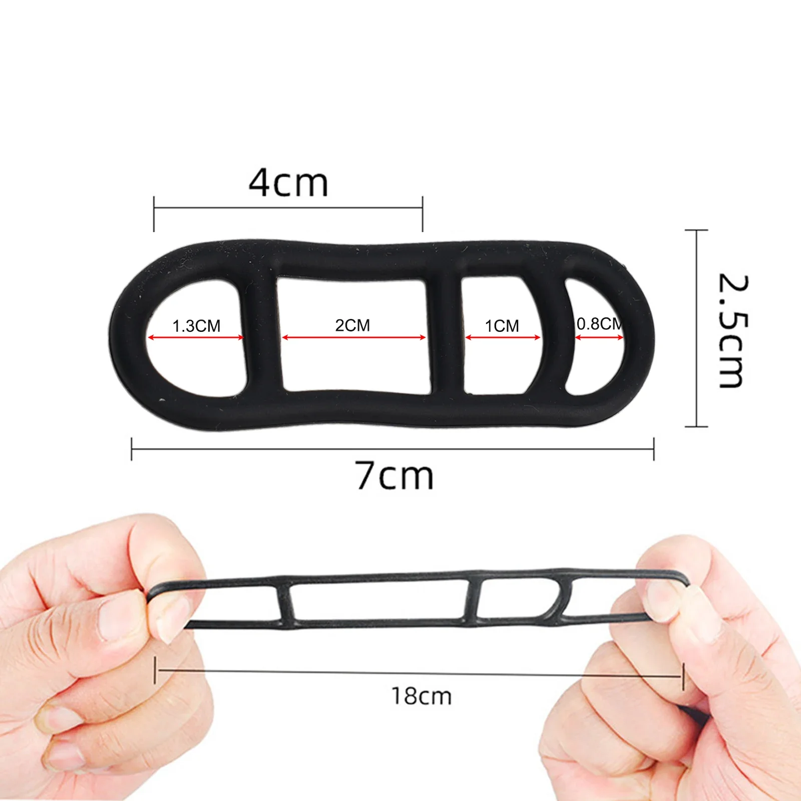 4/6Pcs High Quality Bicycle Cycling Silicone Elastic Strap Bandage Light Lamp Mount Holder Tail Light Fixing Rubber Band