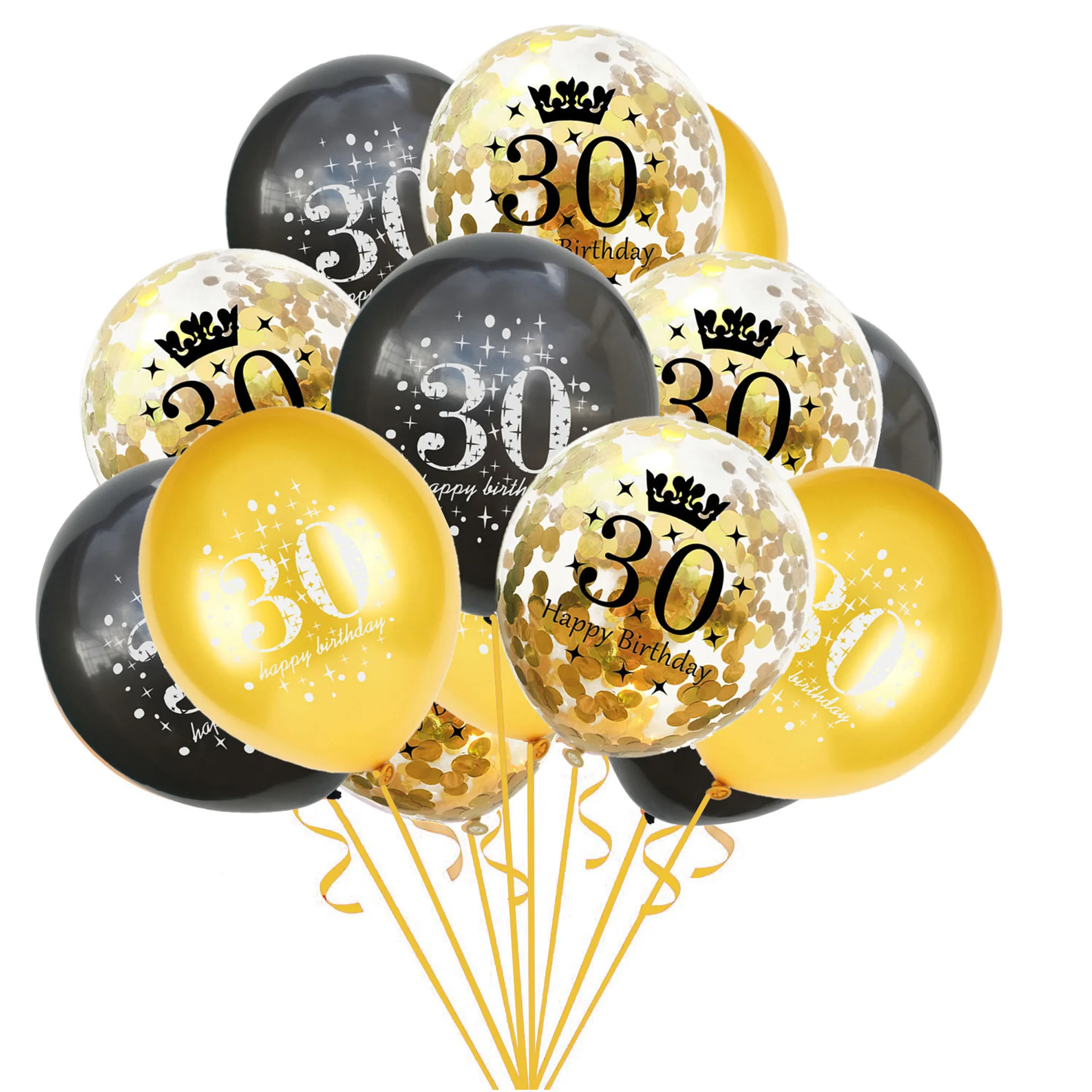 15 stuks 12 inch 18e 21e 30e 40e 50e 60e 70e 80e verjaardag feest latex ballonnen jubileum decoratie binnen buiten decoratie