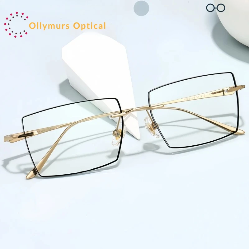 xuka-christmas-new-men's-rimless-black-rimmed-glasses-pure-titanium-retro-square-optical-prescription-eyeglasses-frame