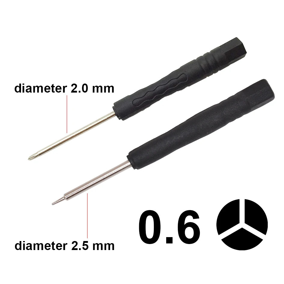 Black 0.6Y Screwdriver Mini Screwdrivers Key Repair Tool for iPhone7 7Plus i7 iPhone 8 X 6000pcs/lot