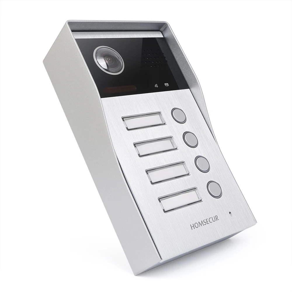 Image 4: Sonnette de porte avec caméra à 2 fils B17DB-S, montage en surface pour interphone vidéo HOMSECUR HDK à 2 fils, pour 4 familles