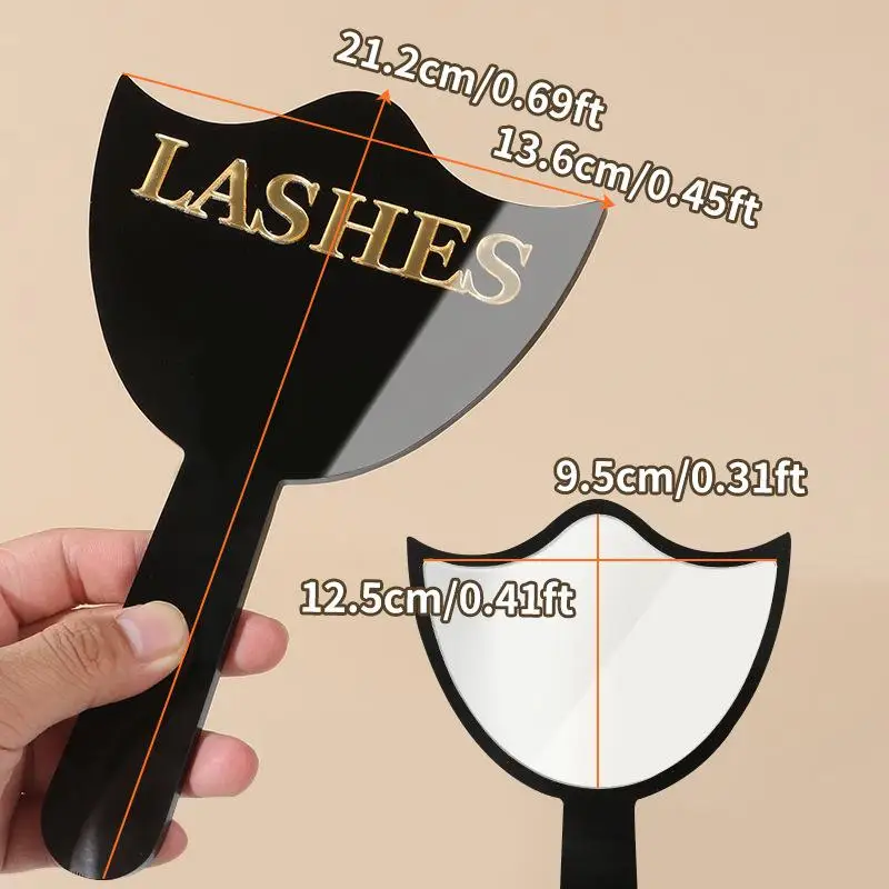 Professional Eyelash Extension Mirror With Handle For Precision Lashing & Makeup Salon Decorate Eyelash Technician Photo Prop