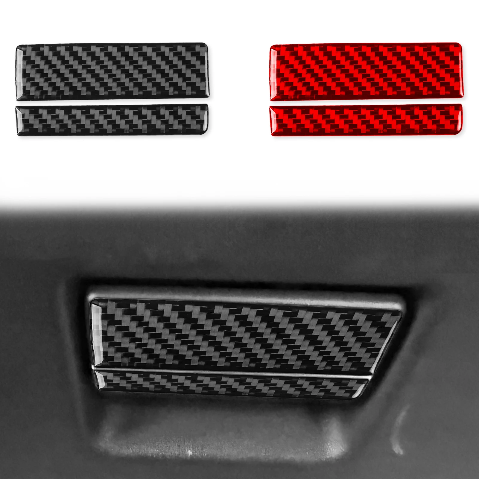Carbon Fiber For Range Rover Evoque 2012-2018 Car Co-pilot Storage Box Switch Trim Customizable Sticker Interior Accessories