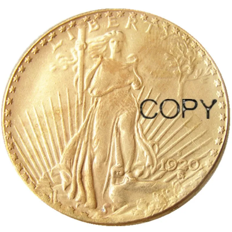 USA 1920S 20 Dollars Saint-Gaudens - Double Eagle, With motto Gold Plated Copy Coin