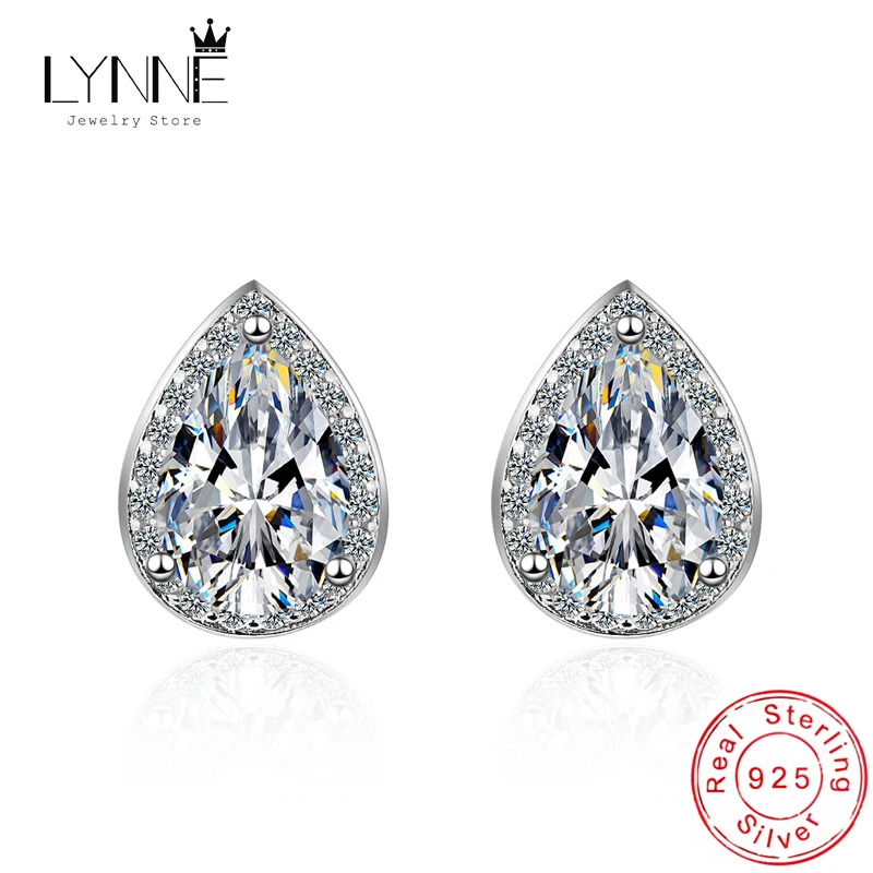 

Fashion Exquisite Angel Tears AAA Zircon Stud Earrings Women Jewelry Gift 925 Sterling Silver Wedding Party Water Drop Ear Studs