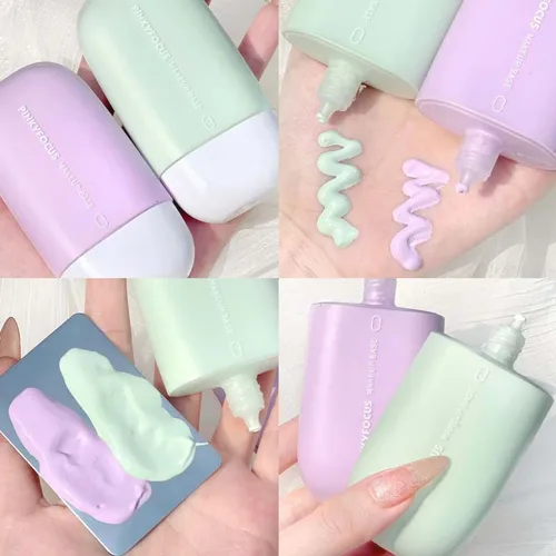 멀티 이펙트 메이크업 프라이머 크림 톤 보정, 보라색 메이크업 강화 베이스, 칙칙한 피부용 스무딩 교정기, 50 ml 