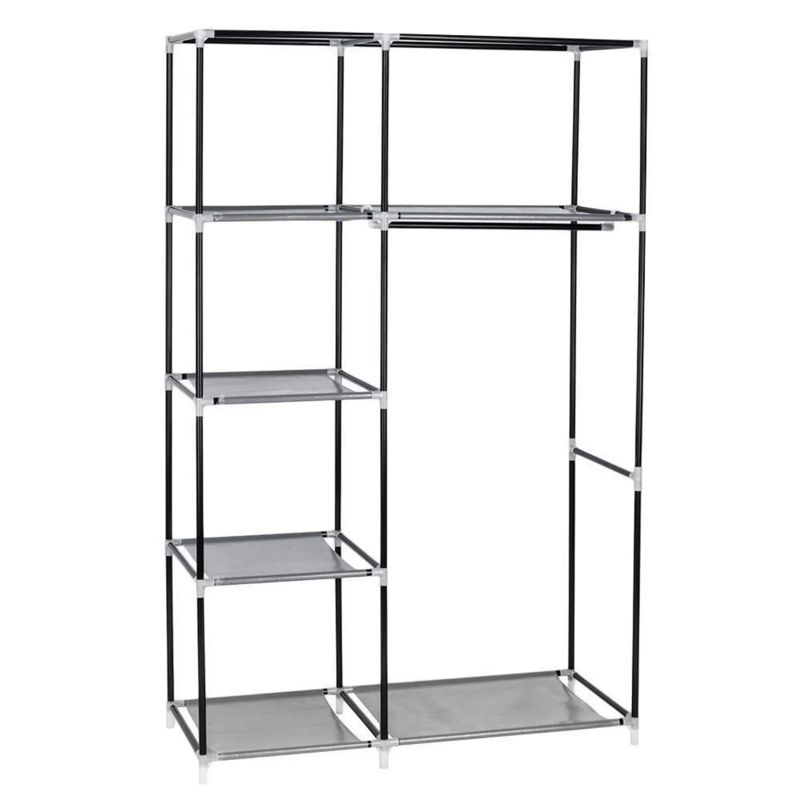 Armazenamento de Roupeiro Portátil e Sapateira com Tampa, 64"