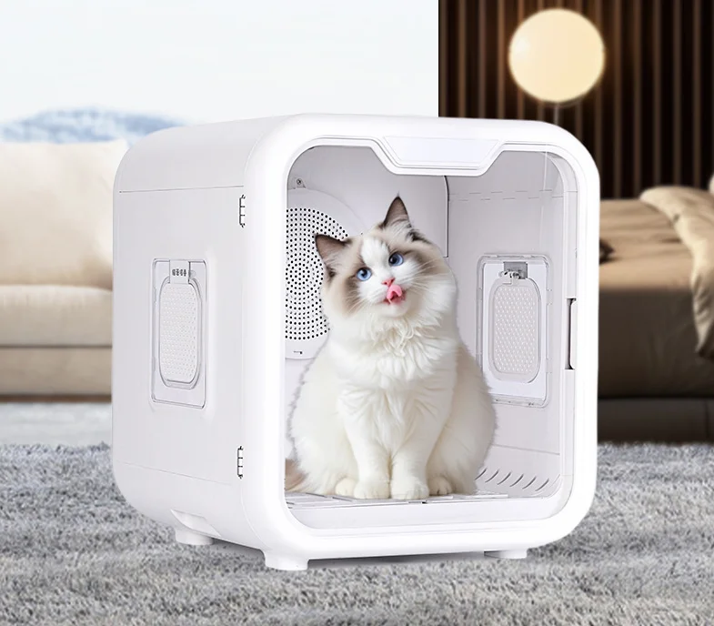 

Portable Eco-Friendly Pet Dryer Box Small ABS Plastic Automatic Fast Drying Low Noise Heated Blower for Dog Cat Grooming Home