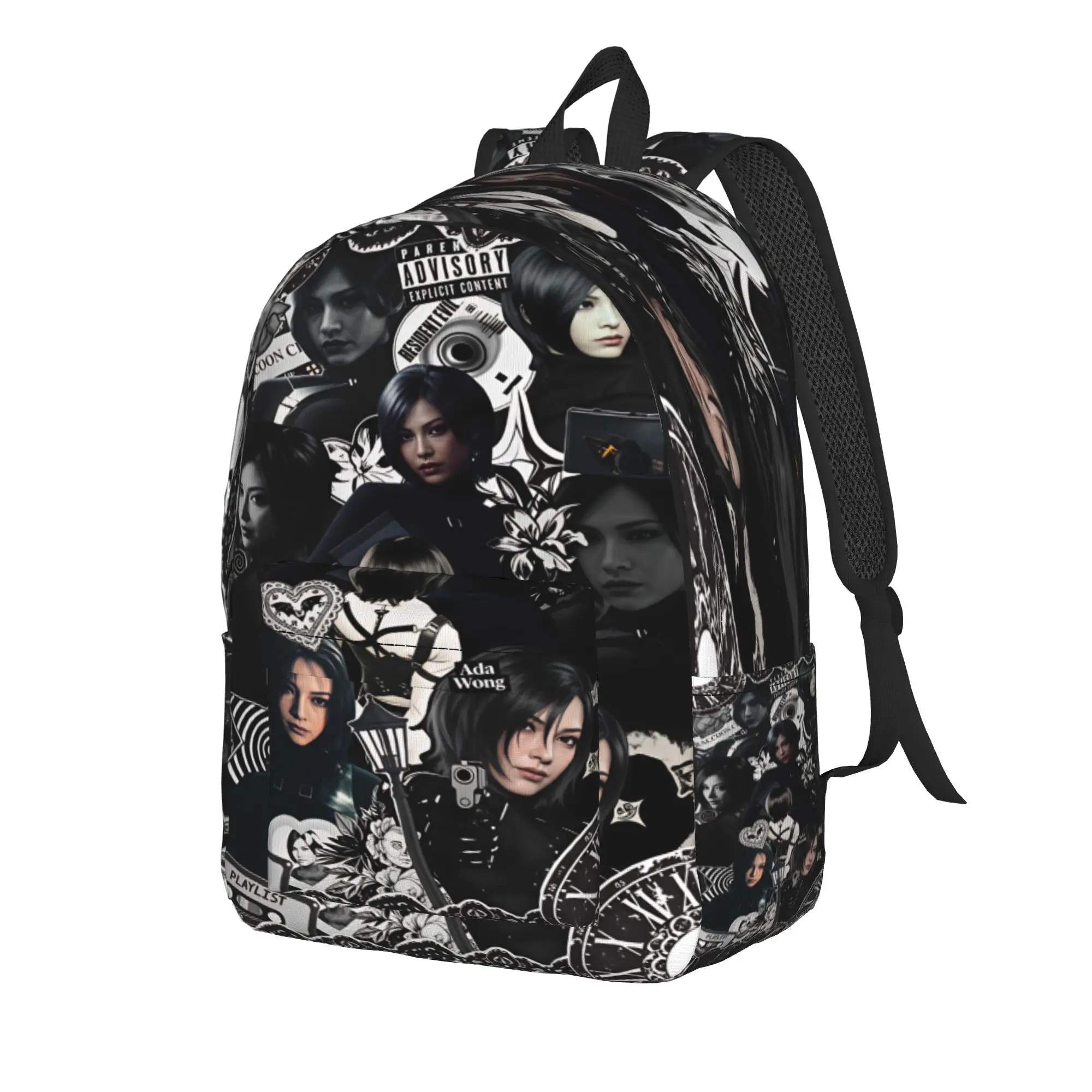 Ada Wong Resident Evil Backpack  Student Polyester Workout Backpacks Print Fun School Bags Rucksack