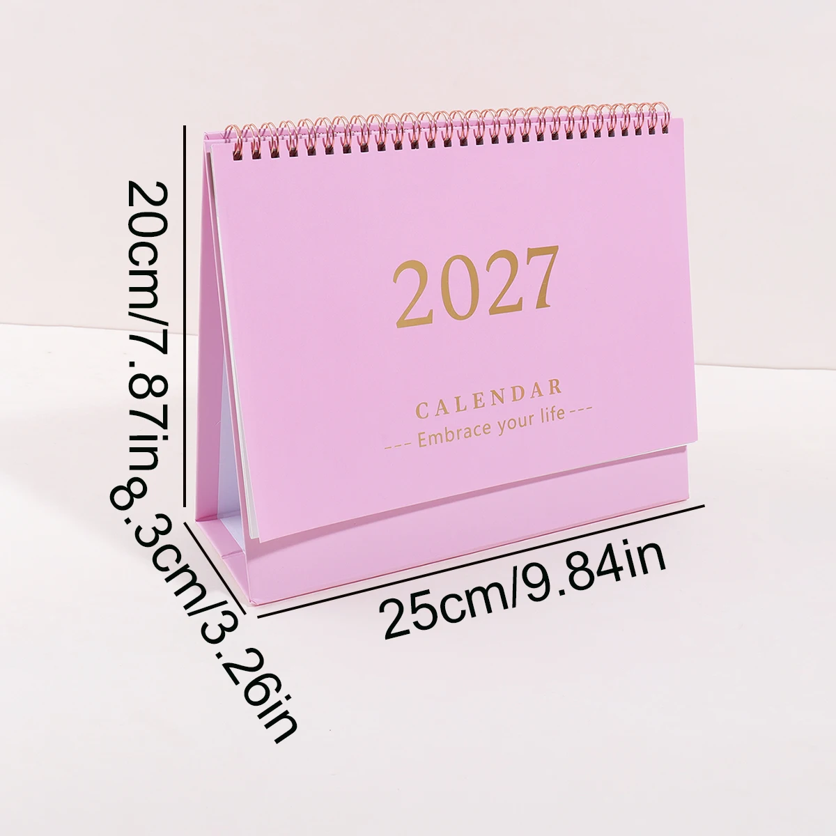 2027 Office Desk Calendar, Spiral Standable Desktop Calendar for Agenda Organizer Monthly Schedule Work Daily Planning