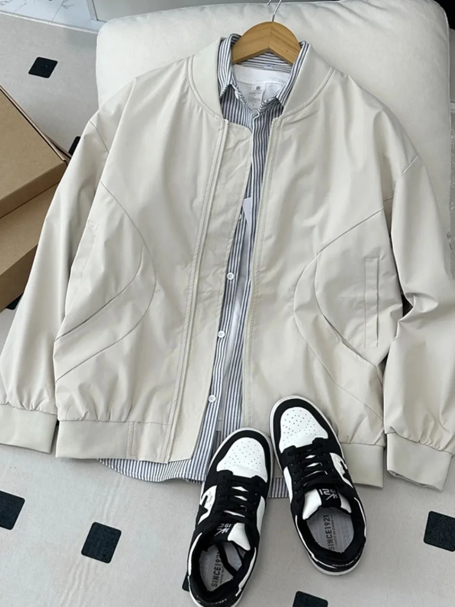 

Military een American Pilot Jaet Men's Correct oulder Autumn Bomber Retro ort Baseball Sle Polyester Fiber Outerwear