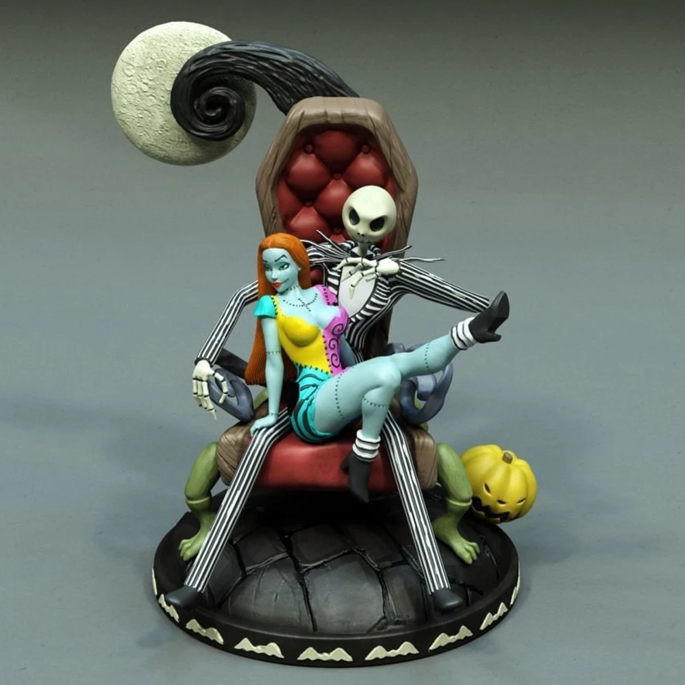

1/24 Belle hehe Sally Grey Resin Figurine Toy Unpainted GK Doll Unassembled 3D Print Assembly Miniature Reduction Statue Toy