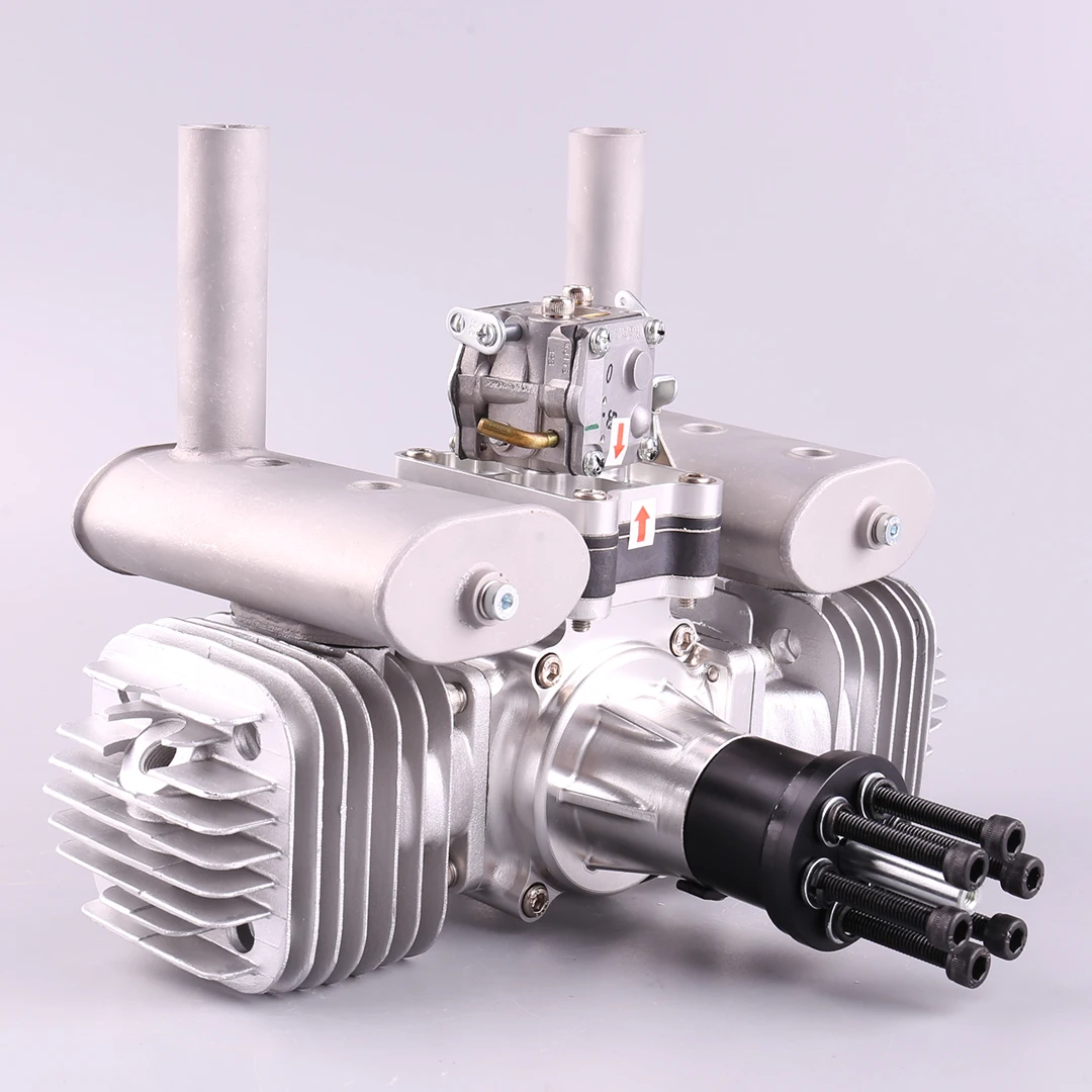 VVRC RCGF 120cc Twin Cylinder Petrol/Gasoline Engine Dual Cylinder with Muffler/Igniton/Spark Plug for RC Model Airplane