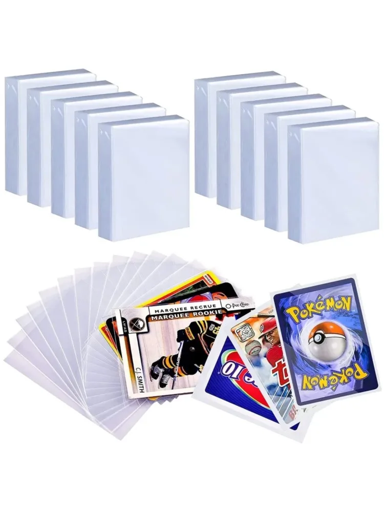 500 stuks transparante zachte kaarthulzen 2,5" x 3,5" geschikt voor standaard baseball, sport, MTG, Pokémon en gamekaarten - afbeelding 2