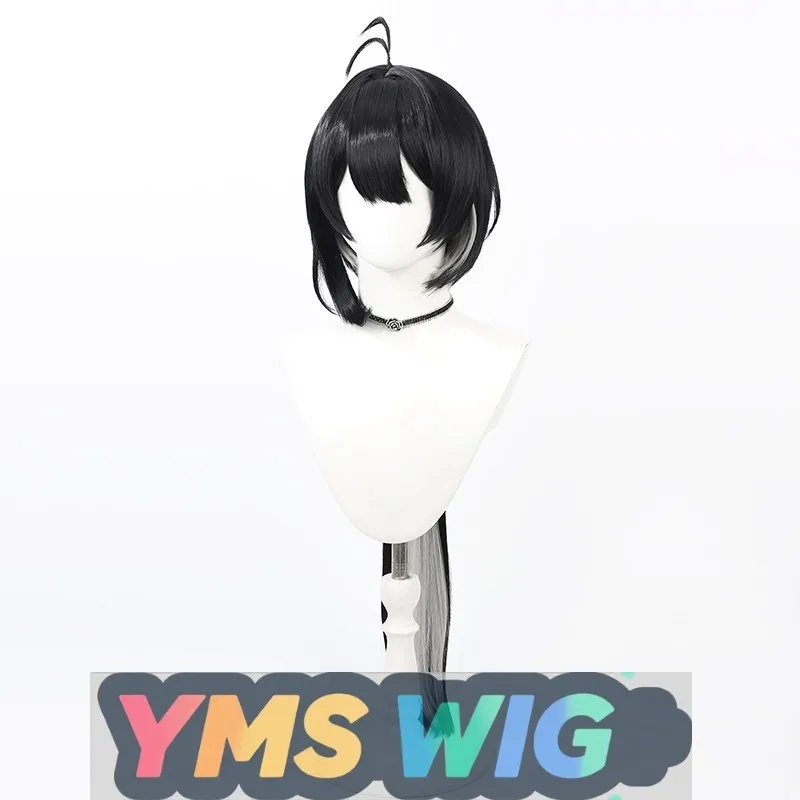 【MMS WIG】 Perruque de cosplay errante féminine de résonateur Ming Chao noire avec reflets tête de méduse de style cuir chevelu