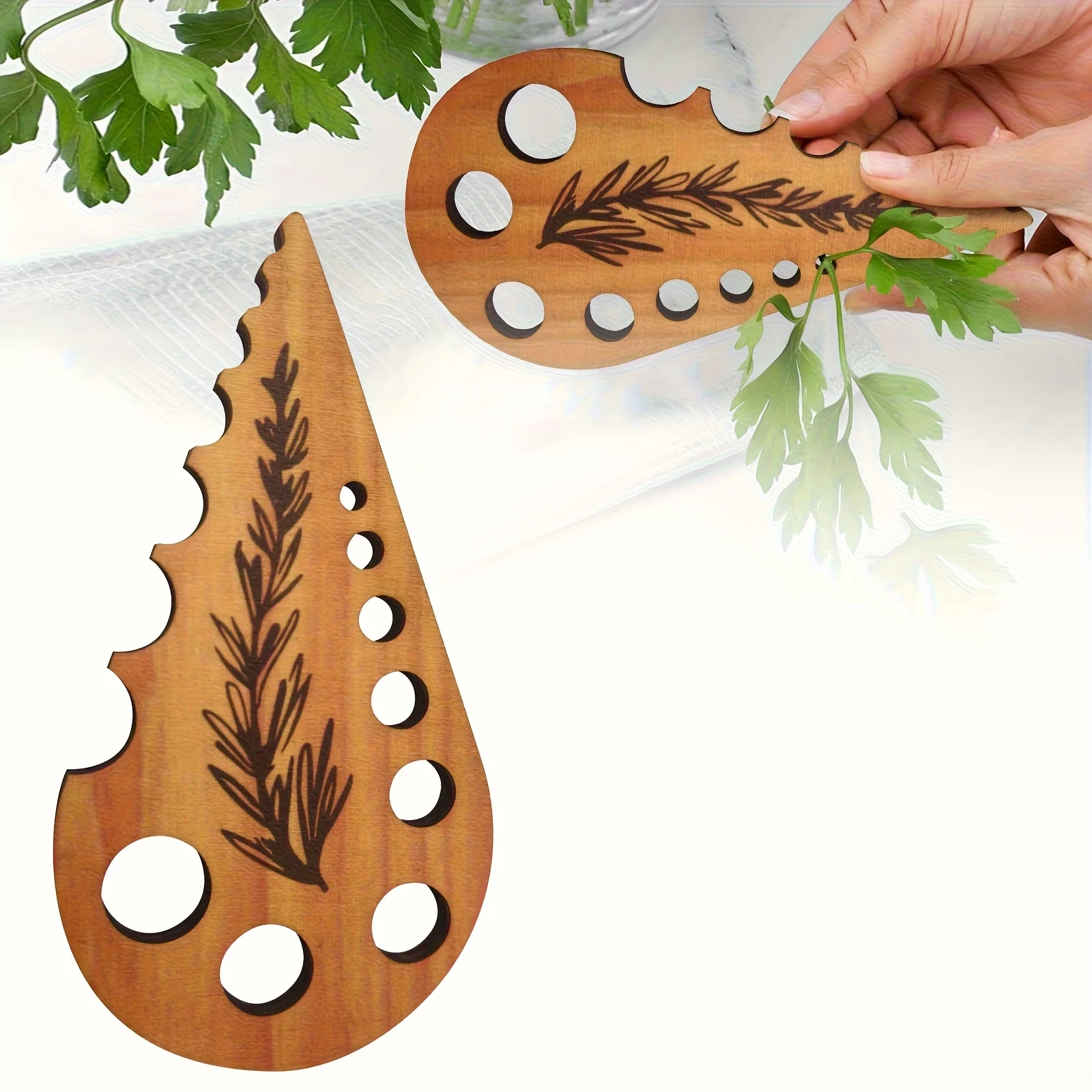 1pc Heavy-Duty Herb Peeler & Stem Remover - with Strong Drainage Hole, Non-Food Contact Safe - for Home & Professional Kitchens