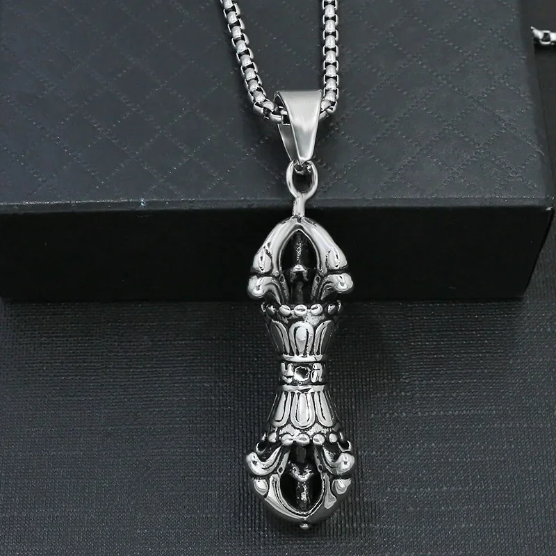 Tibetan Titanium Steel Game Magic Pendant Personality Alternative Stainless Steel Game Jewelry Outdoor EDC Tools Gift For Men