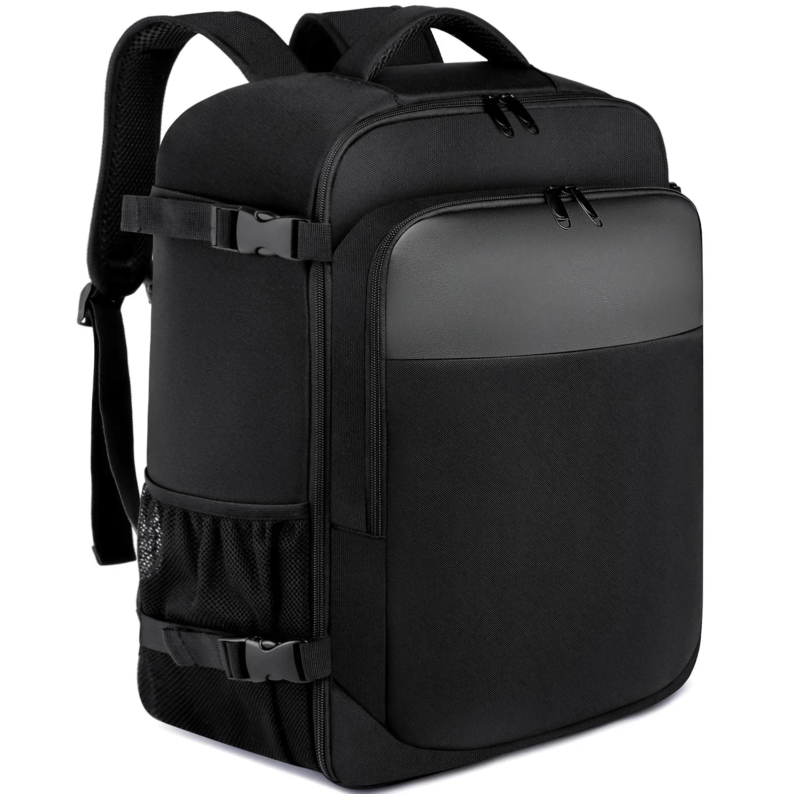 14/15.6 Inch Laptop Backpack Men's Multifunctional Simple Business Backpack Airline Approved Carry-On Cabin Carry-on Bag Black