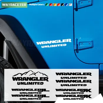 Yansıtıcı Dağ Sınırsız Spor Vinil Çıkartması Hood Çamurluk Pencere Etiket Jeep Wrangler JL TJ YJ CJ JK Rubicon Aksesuarları